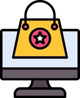 Submit Order Line Filled Icon vector