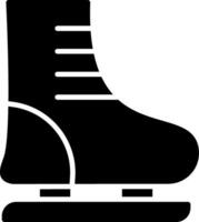 Ice Skating Glyph Icon vector