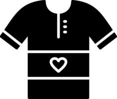 icono de glifo de camisa vector