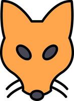 Fox Line Filled Icon vector