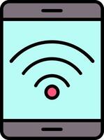 Wifi Line Filled Icon vector