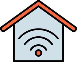 Smart Home Line Filled Icon vector