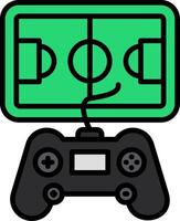 Football Pitch Line Filled Icon vector