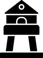 icono de glifo de torre vector