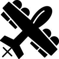 Military Drone Glyph Icon vector