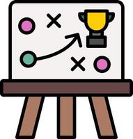 Game Plan Line Filled Icon vector