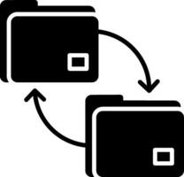 Folder Management Glyph Icon vector