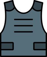 Armour Line Filled Icon vector