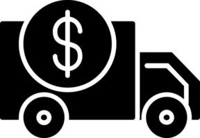 Delivery Van Glyph Icon vector