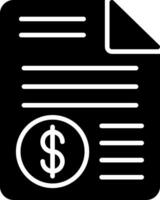 Document Glyph Icon vector