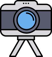 Camera Line Filled Icon vector