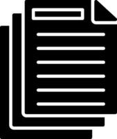 Document Glyph Icon vector