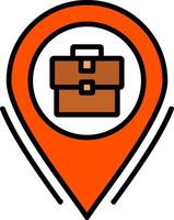 Business Location Line Filled Icon vector