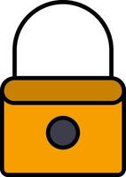 Lock Line Filled Icon vector