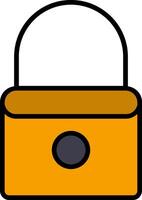 Lock Line Filled Icon vector