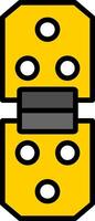 Hinge Line Filled Icon vector