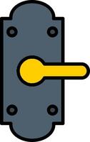 Door Lock Line Filled Icon vector