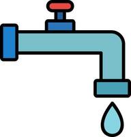 Faucet Line Filled Icon vector