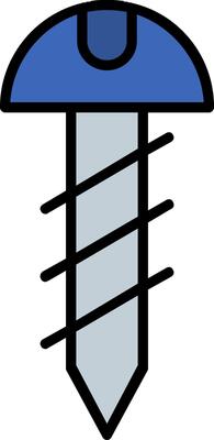 Screw Line Filled Icon