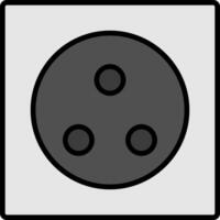 Wall Plug Line Filled Icon vector