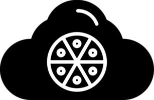 icono de glifo de nube vector