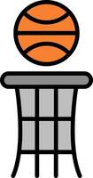 baloncesto línea lleno icono vector