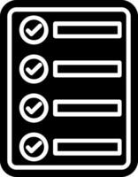 List Glyph Icon vector