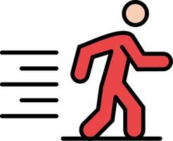 Running Line Filled Icon vector