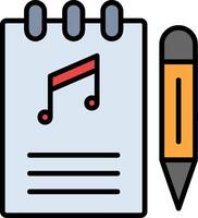 Songwriter Line Filled Icon vector