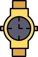 reloj línea lleno icono vector