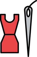 Dressmaking Line Filled Icon vector