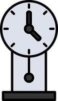 Clock Line Filled Icon vector