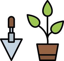 Gardening Line Filled Icon vector