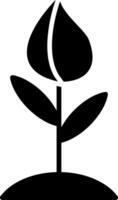 Flower Bud Glyph Icon vector