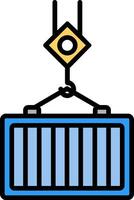 Container Line Filled Icon vector