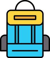 Backpack Line Filled Icon vector