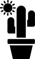 Cactus Glyph Icon vector