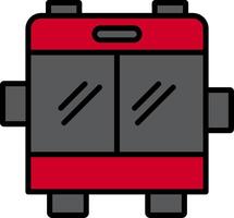 Bus Line Filled Icon vector