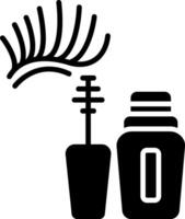 Eyelashes Glyph Icon vector