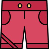 pantalones cortos línea lleno icono vector