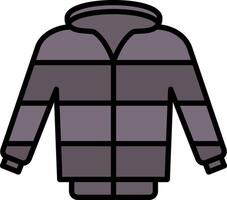 chaqueta línea lleno icono vector