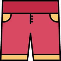 pantalones cortos línea lleno icono vector