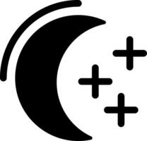 Moon Glyph Icon vector