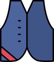 Waistcoat Line Filled Icon vector