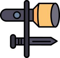 Torch Line Filled Icon vector