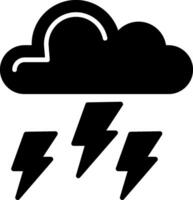 Lightning Glyph Icon vector