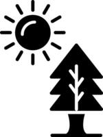 Sun Glyph Icon vector