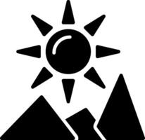 icono de glifo de sol vector