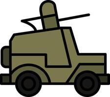 Jeep Line Filled Icon vector