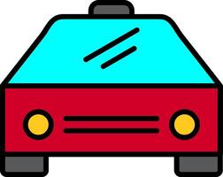 Car Line Filled Icon vector